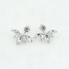 E02 New Fashion Jewelry Leaf Stud Earrings For Women 2017 Hot Sale 1 Pair Ear Cuff Gold-color Earring Wholesale Free Shipping