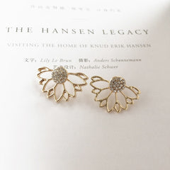 E02 New Fashion Jewelry Leaf Stud Earrings For Women 2017 Hot Sale 1 Pair Ear Cuff Gold-color Earring Wholesale Free Shipping