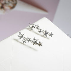 E02 New Fashion Jewelry Leaf Stud Earrings For Women 2017 Hot Sale 1 Pair Ear Cuff Gold-color Earring Wholesale Free Shipping