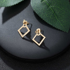 E02 New Fashion Jewelry Leaf Stud Earrings For Women 2017 Hot Sale 1 Pair Ear Cuff Gold-color Earring Wholesale Free Shipping