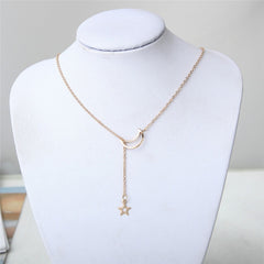 Star Necklace Women Choker Gold Moon Necklaces Clavicle Pendant Collier Femme Chain collares de moda 2019 Fashion Jewelry G2