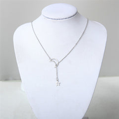 Star Necklace Women Choker Gold Moon Necklaces Clavicle Pendant Collier Femme Chain collares de moda 2019 Fashion Jewelry G2