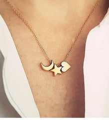 Star Necklace Women Choker Gold Moon Necklaces Clavicle Pendant Collier Femme Chain collares de moda 2019 Fashion Jewelry G2