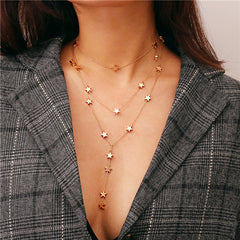 Star Necklace Women Choker Gold Moon Necklaces Clavicle Pendant Collier Femme Chain collares de moda 2019 Fashion Jewelry G2