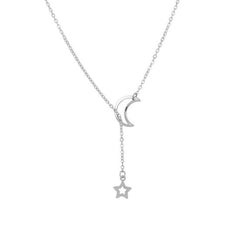 Ahmed Simple Star & Moon Pendant Necklace For Women New Bijoux Maxi Statement Necklaces Collier Fashion Jewelry