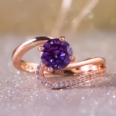 HUITAN Luxury Wedding Anniversary Ring with Pear Shape Huge CZ Prong Setting Rose Gold Color Fashion Engagement Rings for Women