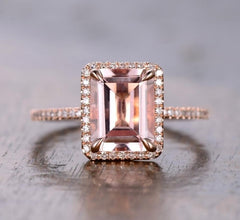 HUITAN Luxury Wedding Anniversary Ring with Pear Shape Huge CZ Prong Setting Rose Gold Color Fashion Engagement Rings for Women