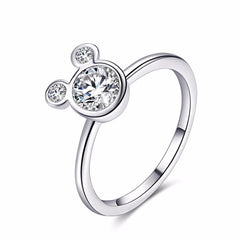 HOMOD 2019 New Fashion Women Ring Finger Jewelry Rose Gold /Sliver /Gold Color Rhinestone Crystal Rings 4/5/6/7/8/9/10/11 Size