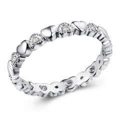 HOMOD 2019 New Fashion Women Ring Finger Jewelry Rose Gold /Sliver /Gold Color Rhinestone Crystal Rings 4/5/6/7/8/9/10/11 Size