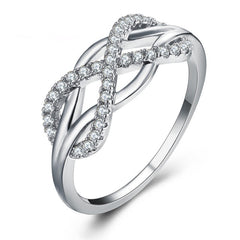 HOMOD 2019 New Fashion Women Ring Finger Jewelry Rose Gold /Sliver /Gold Color Rhinestone Crystal Rings 4/5/6/7/8/9/10/11 Size