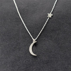 Ahmed Simple Star & Moon Pendant Necklace For Women New Bijoux Maxi Statement Necklaces Collier Fashion Jewelry