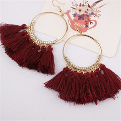 17 colors Tassel Earrings For Women Ethnic Big Drop Earrings Bohemia Fashion Jewelry Trendy Cotton Rope Fringe Long Dangle