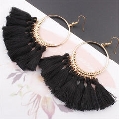 17 colors Tassel Earrings For Women Ethnic Big Drop Earrings Bohemia Fashion Jewelry Trendy Cotton Rope Fringe Long Dangle