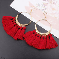 17 colors Tassel Earrings For Women Ethnic Big Drop Earrings Bohemia Fashion Jewelry Trendy Cotton Rope Fringe Long Dangle