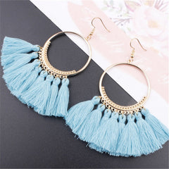 17 colors Tassel Earrings For Women Ethnic Big Drop Earrings Bohemia Fashion Jewelry Trendy Cotton Rope Fringe Long Dangle