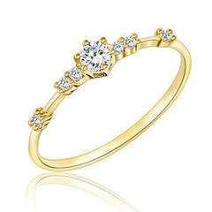 HOMOD 2019 New Fashion Women Ring Finger Jewelry Rose Gold /Sliver /Gold Color Rhinestone Crystal Rings 4/5/6/7/8/9/10/11 Size