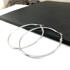 Hot Sale Hoop Earrings 40mm 60mm 70mm Big Smooth Circle Earrings Basketball Brincos Loop Earrings for Women Jewelry Oorbellen