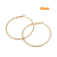 Hot Sale Hoop Earrings 40mm 60mm 70mm Big Smooth Circle Earrings Basketball Brincos Loop Earrings for Women Jewelry Oorbellen