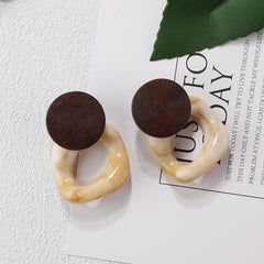 AENSOA Multiple 2019 Korea Handmade Bamboo Braid Pendent Drop Earrings New Fashion Rattan Vine Knit Long Earrings For Women Girl